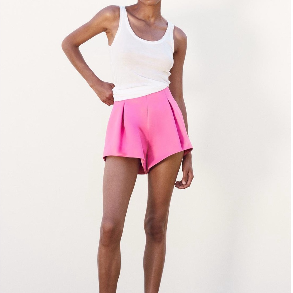 NEW ZARA SATIN EFFECT BALLOON SHORTS